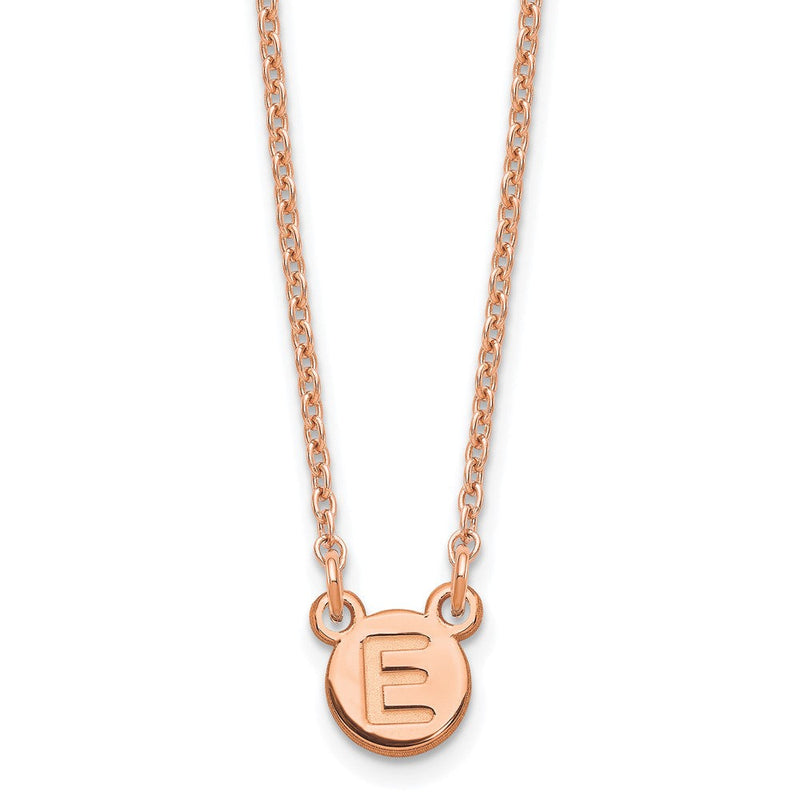 Roségoldbeschichtet Sterlingsilber /rose 1 Buchstabe Blase Halskette