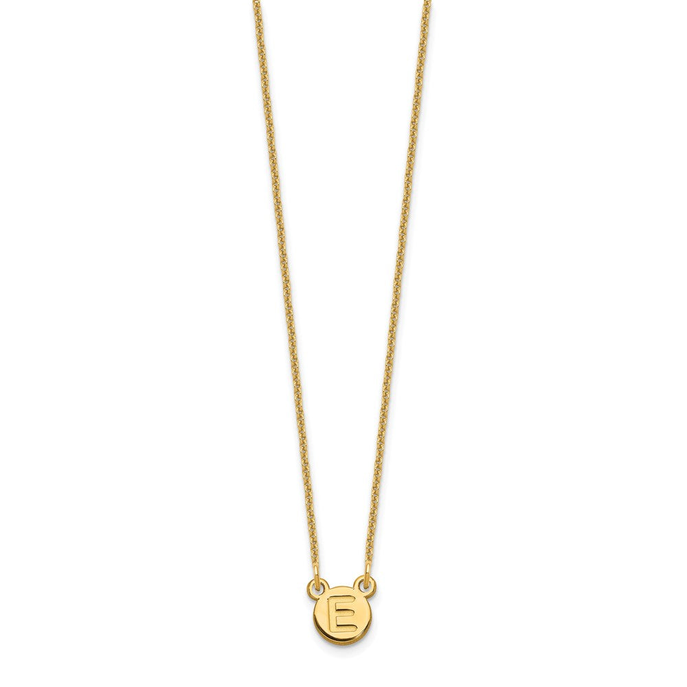 14K Gelbgold 1 Buchstabe Blase Halskette