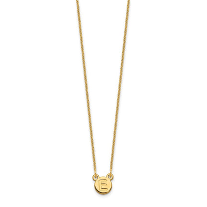 14K Gelbgold 1 Buchstabe Blase Halskette