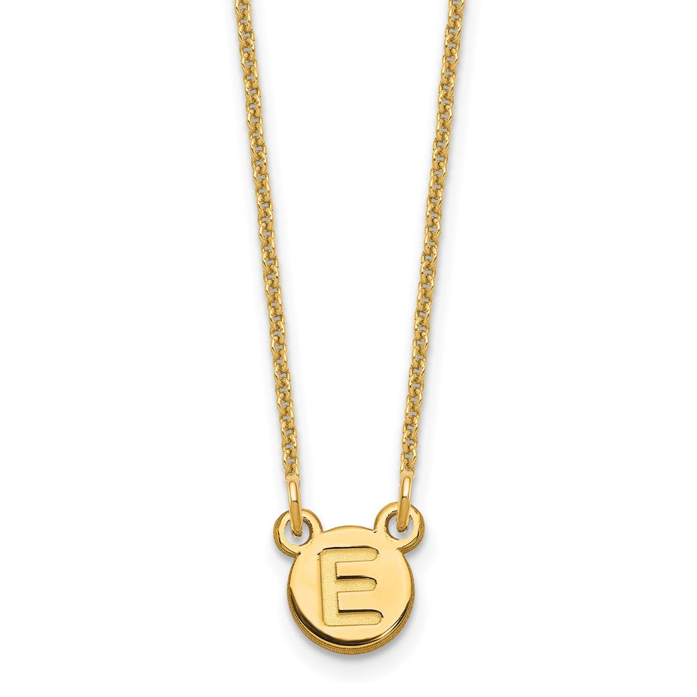 14K Gelbgold 1 Buchstabe Blase Halskette