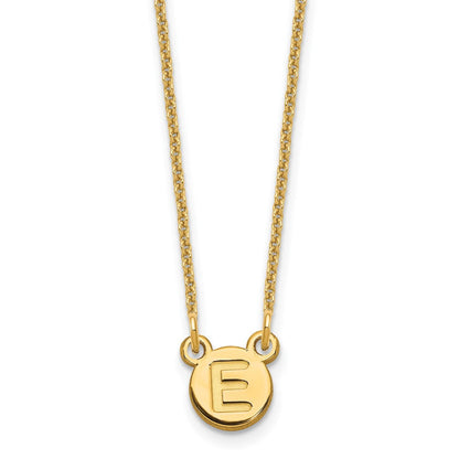 14K Gelbgold 1 Buchstabe Blase Halskette