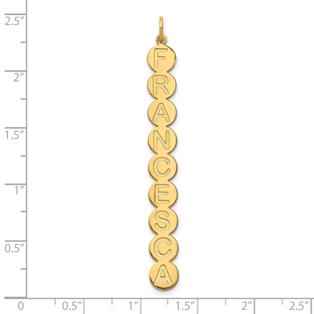 14K Gelbgold 9 Buchstabe Blase Anhänger