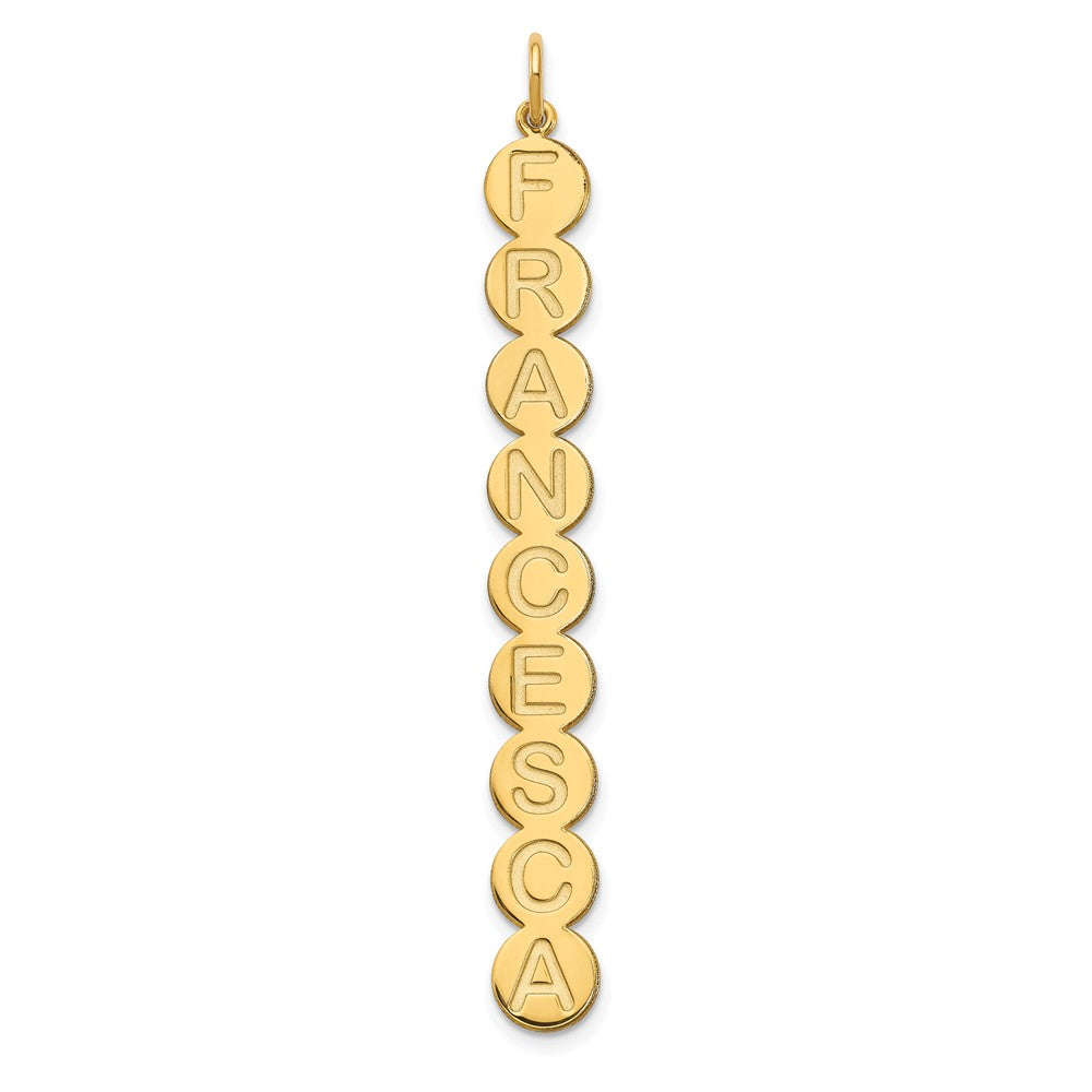 14K Gelbgold 9 Buchstabe Blase Anhänger