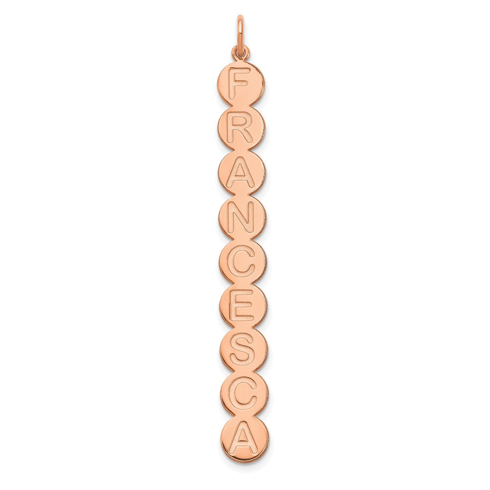 14K Roségold 9 Buchstabe Blase Anhänger