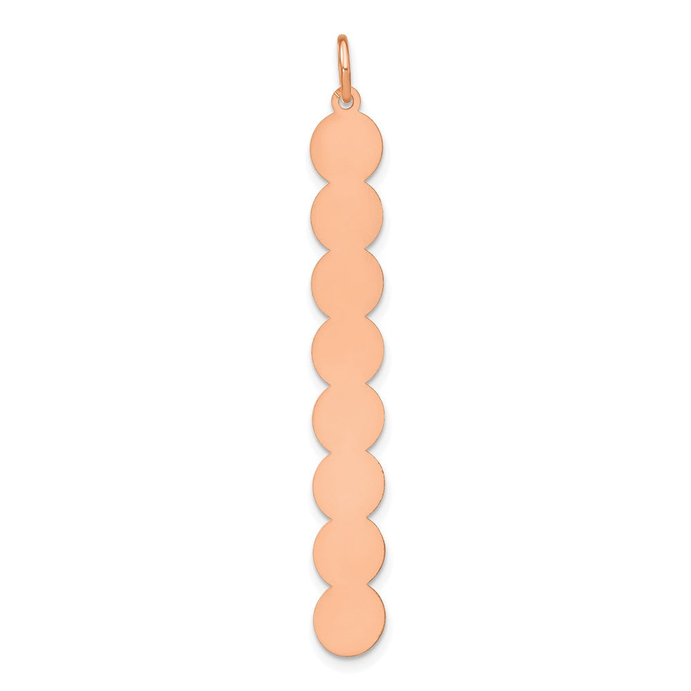 14K Roségold 8 Buchstabe Blase Anhänger