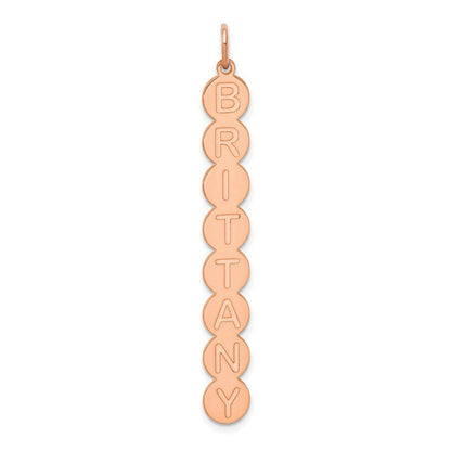 14K Roségold 8 Buchstabe Blase Anhänger