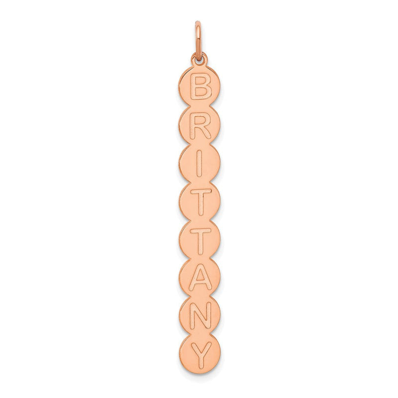 14K Roségold 8 Buchstabe Blase Anhänger