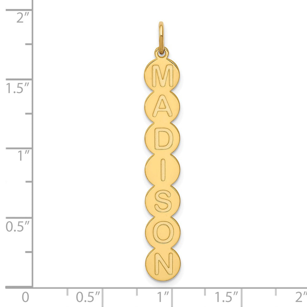 14K Gelbgold 7 Buchstabe Blase Anhänger