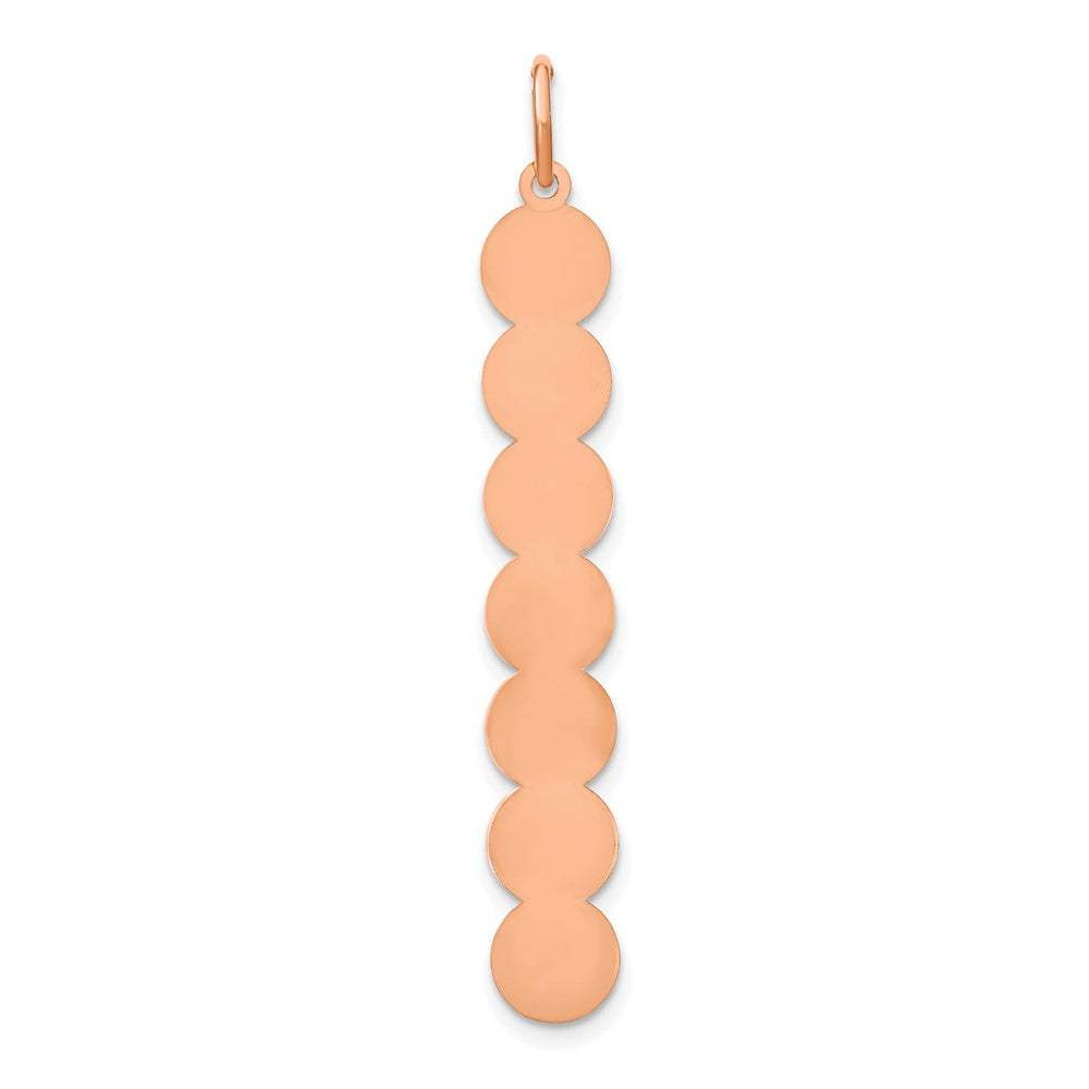 14K Roségold 7 Buchstabe Blase Anhänger