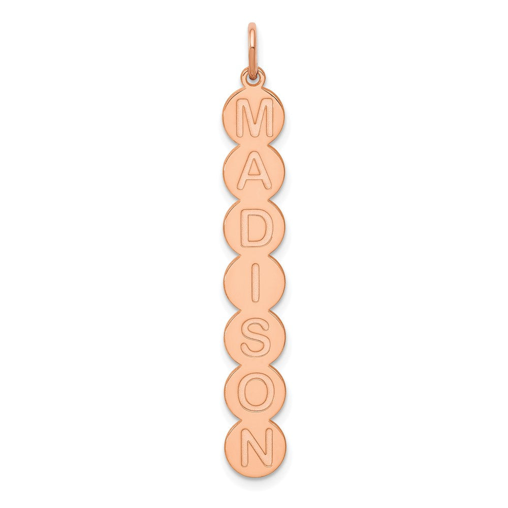 14K Roségold 7 Buchstabe Blase Anhänger