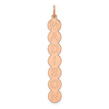 14K Roségold 7 Buchstabe Blase Anhänger