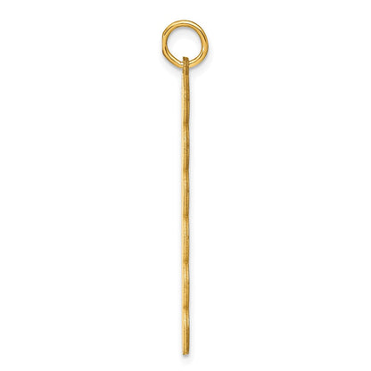 14K Gelbgold 6 Buchstabe Blase Anhänger