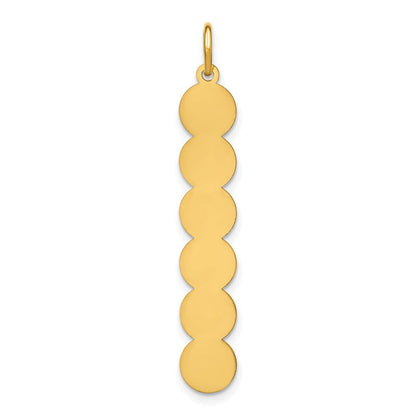 14K Gelbgold 6 Buchstabe Blase Anhänger