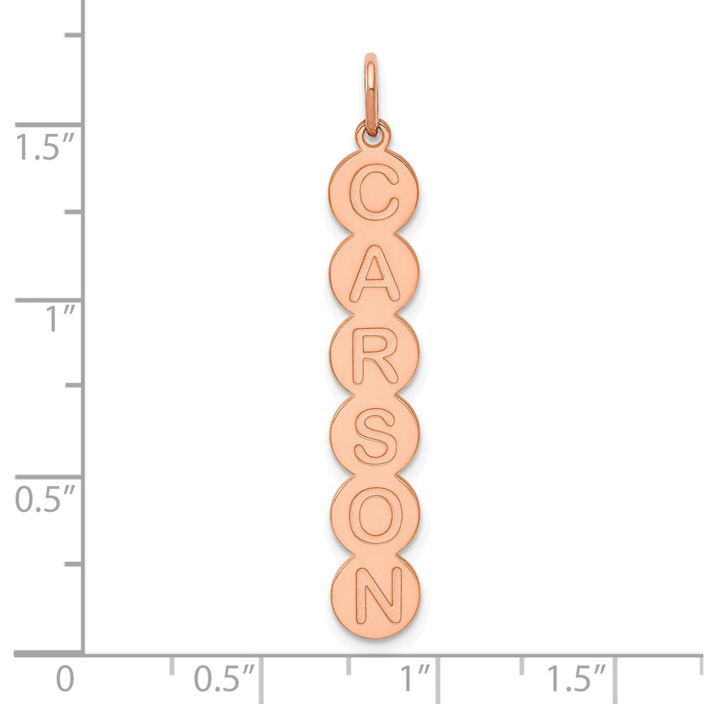 14K Roségold 6 Buchstabe Blase Anhänger