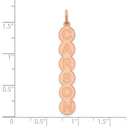14K Roségold 6 Buchstabe Blase Anhänger