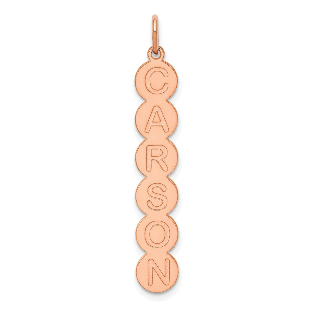 14K Roségold 6 Buchstabe Blase Anhänger