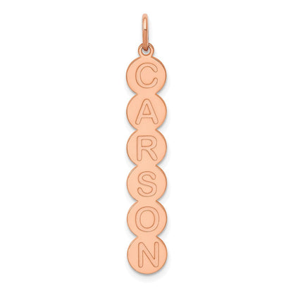 14K Roségold 6 Buchstabe Blase Anhänger
