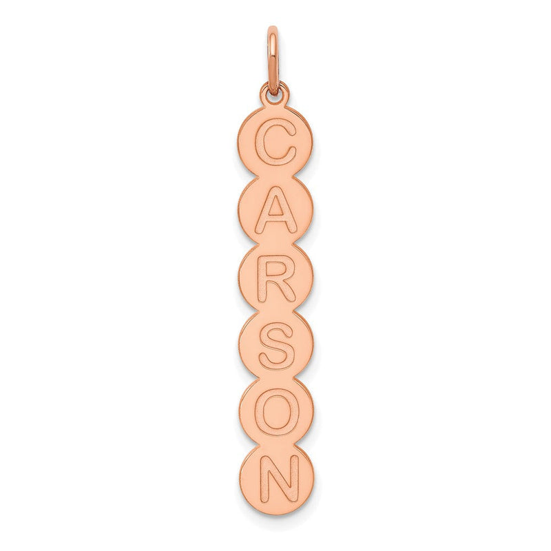 14K Roségold 6 Buchstabe Blase Anhänger