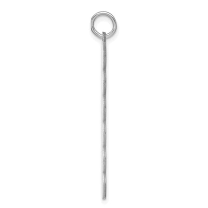 Sterlingsilber Silber/rhodiniert 6 Buchstabe Blase Anhänger
