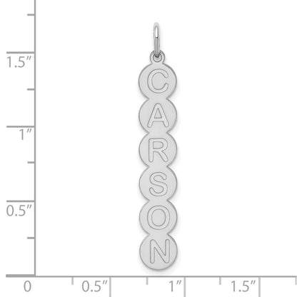 Sterlingsilber Silber/rhodiniert 6 Buchstabe Blase Anhänger