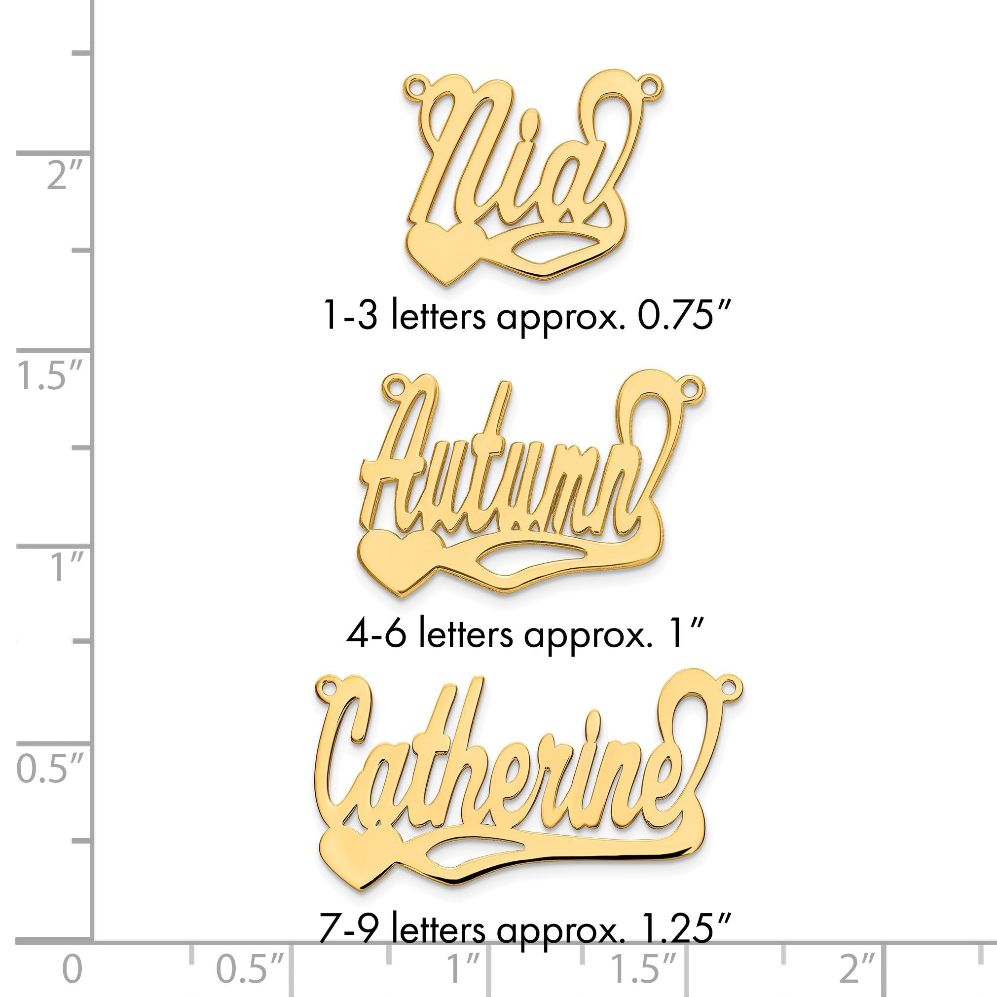 Vergoldet Sterlingsilber /gold Poliert Herz Name Platte