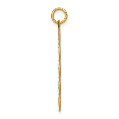 14K Gelbgold 5 Buchstabe Blase Anhänger