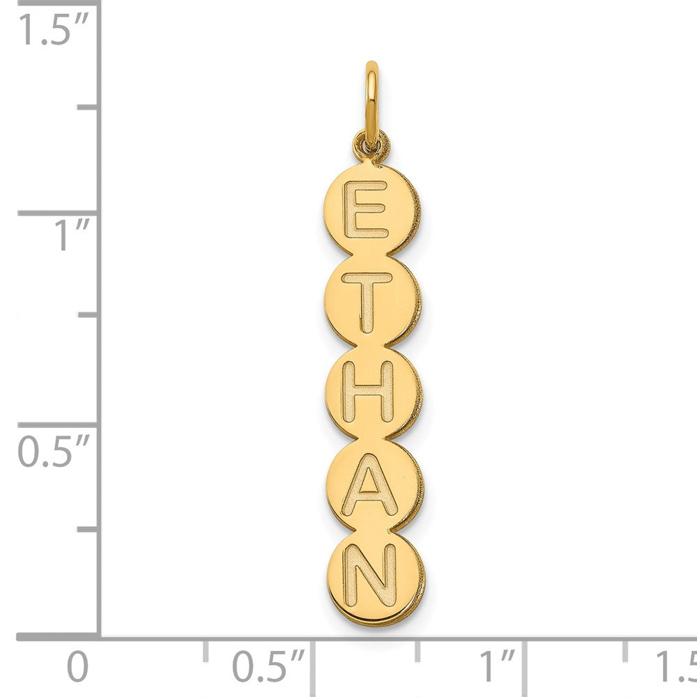 Vergoldet Sterlingsilber /gold 5 Buchstabe Blase Anhänger