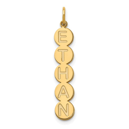 14K Gelbgold 5 Buchstabe Blase Anhänger