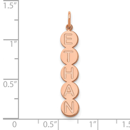 14K Roségold 5 Buchstabe Blase Anhänger