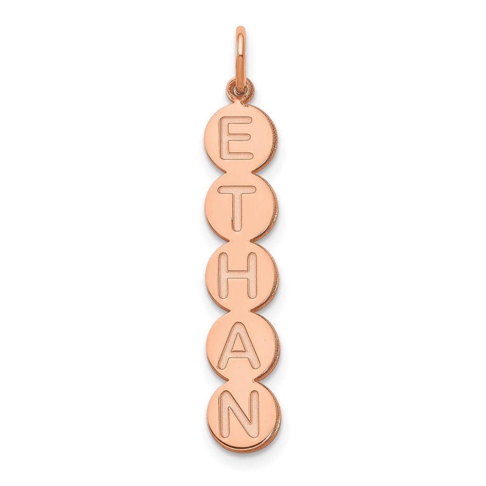 14K Roségold 5 Buchstabe Blase Anhänger