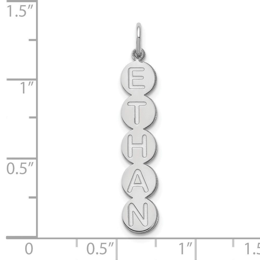 Sterlingsilber Silber/rhodiniert 5 Buchstabe Blase Anhänger