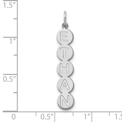 Sterlingsilber Silber/rhodiniert 5 Buchstabe Blase Anhänger