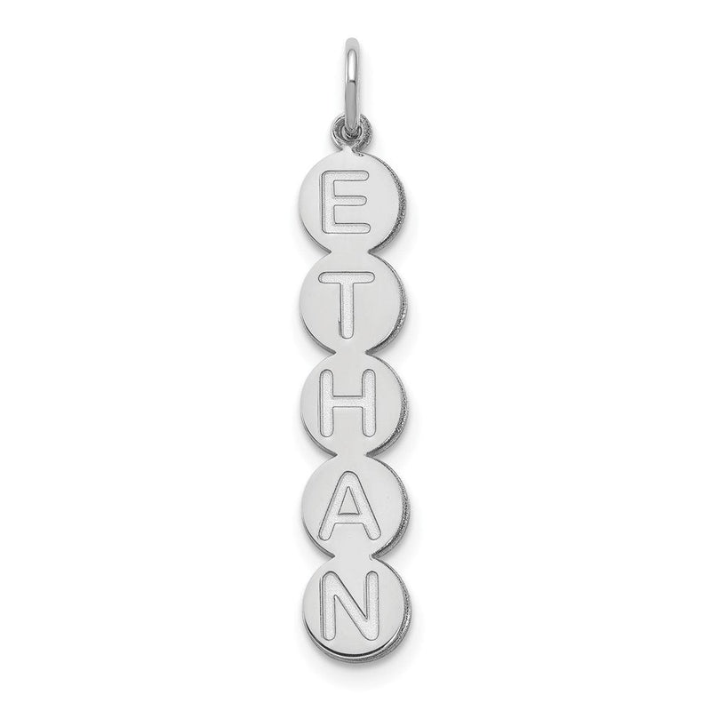Sterlingsilber Silber/rhodiniert 5 Buchstabe Blase Anhänger