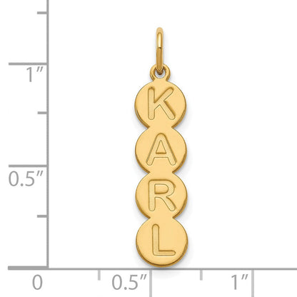Vergoldet Sterlingsilber /gold 4 Buchstabe Blase Anhänger
