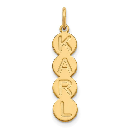 Vergoldet Sterlingsilber /gold 4 Buchstabe Blase Anhänger