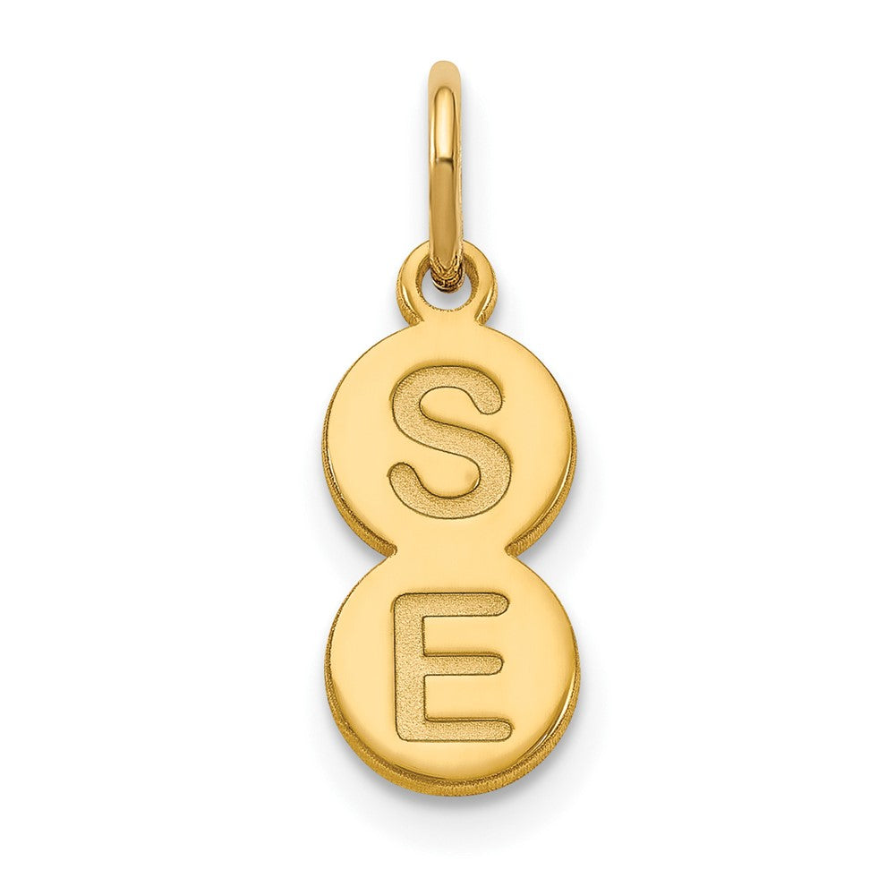 Vergoldet Sterlingsilber /gold 2 Buchstabe Blase Anhänger