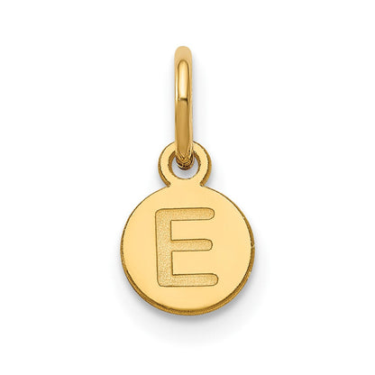 14K Gelbgold 14K Gelbgold 1 Buchstabe Blase Anhänger