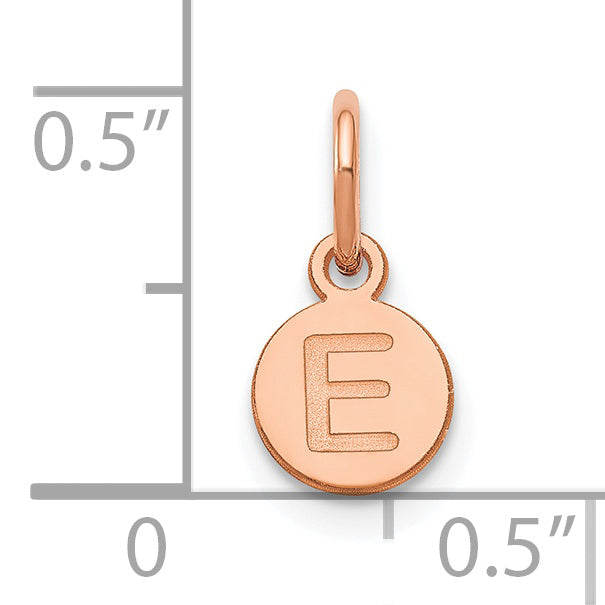 14K Roségold 1 Buchstabe Blase Anhänger