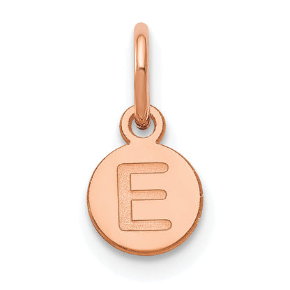 14K Roségold 1 Buchstabe Blase Anhänger