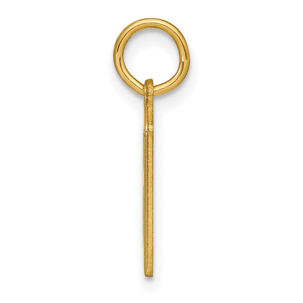 14K Gelbgold 14ky Buchstabe A Initiale Anhänger