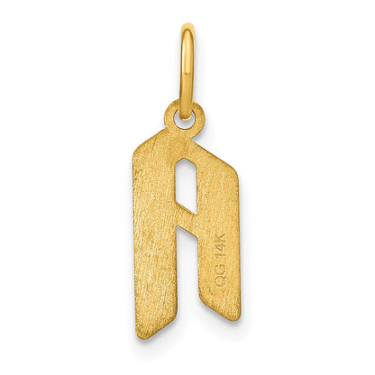 14K Gelbgold 14ky Buchstabe A Initiale Anhänger