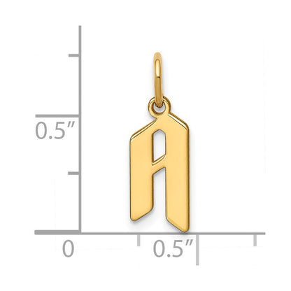 14K Gelbgold 14ky Buchstabe A Initiale Anhänger