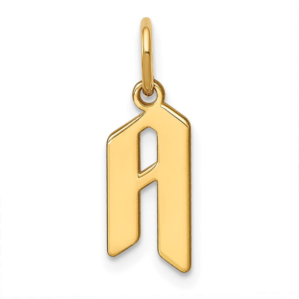 14K Gelbgold 14ky Buchstabe A Initiale Anhänger