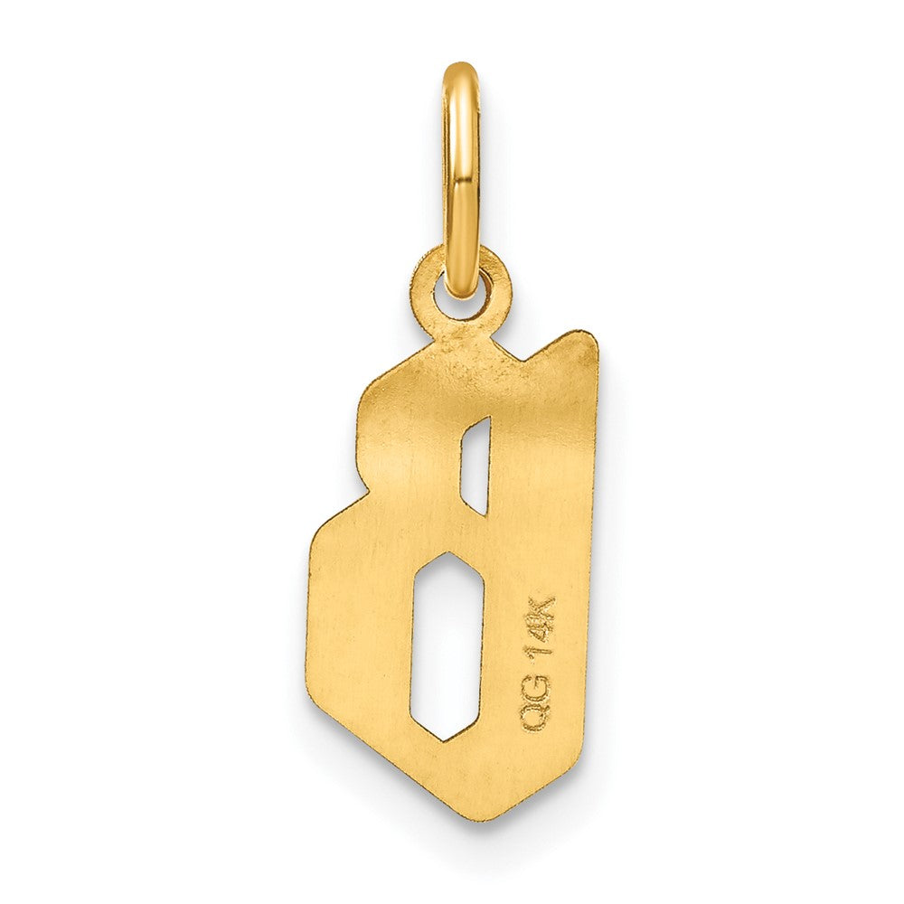 14K Gelbgold 14ky Buchstabe B Initiale Anhänger