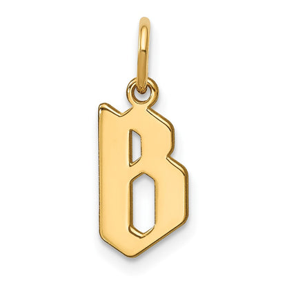 14K Gelbgold 14ky Buchstabe B Initiale Anhänger