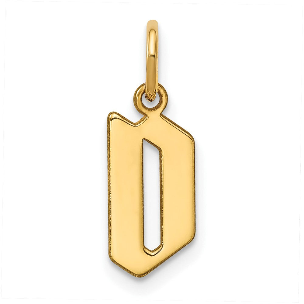 14K Gelbgold 14ky Buchstabe D Initiale Anhänger
