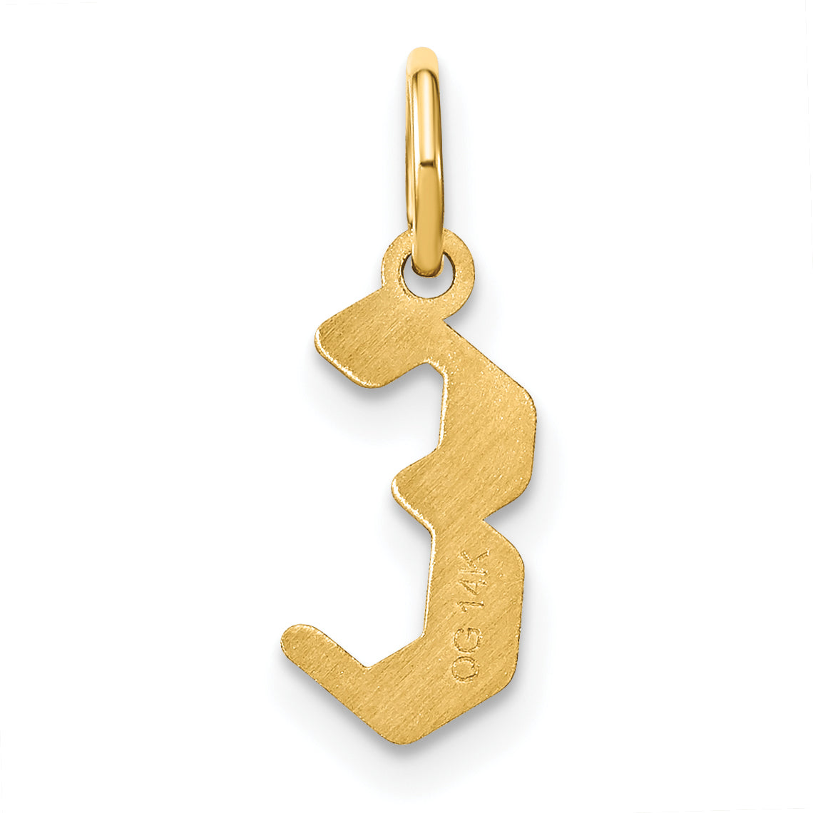 14K Gelbgold 14ky Buchstabe E Initiale Anhänger