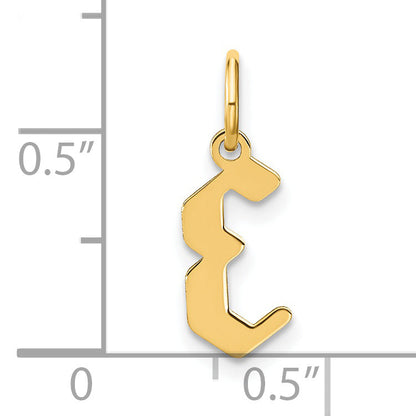 14K Gelbgold 14ky Buchstabe E Initiale Anhänger