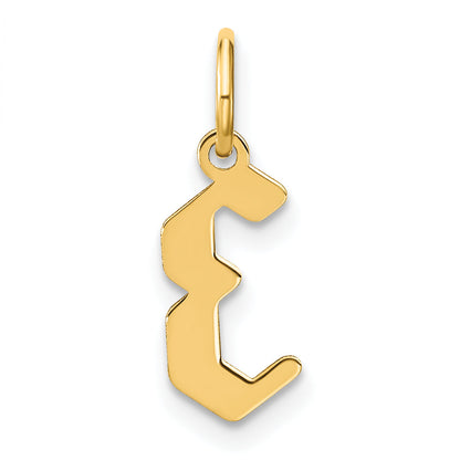 14K Gelbgold 14ky Buchstabe E Initiale Anhänger