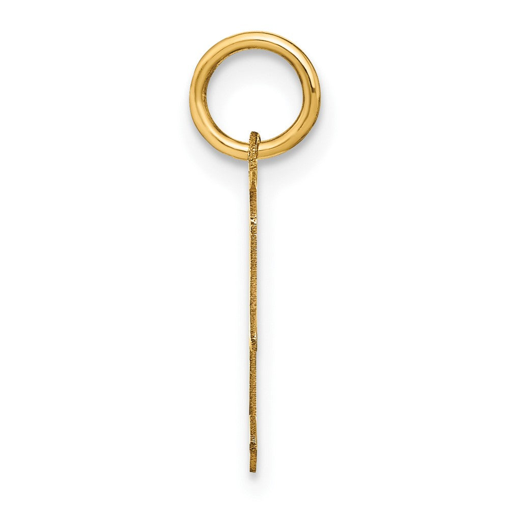 14K Gelbgold 14ky Buchstabe F Initiale Anhänger